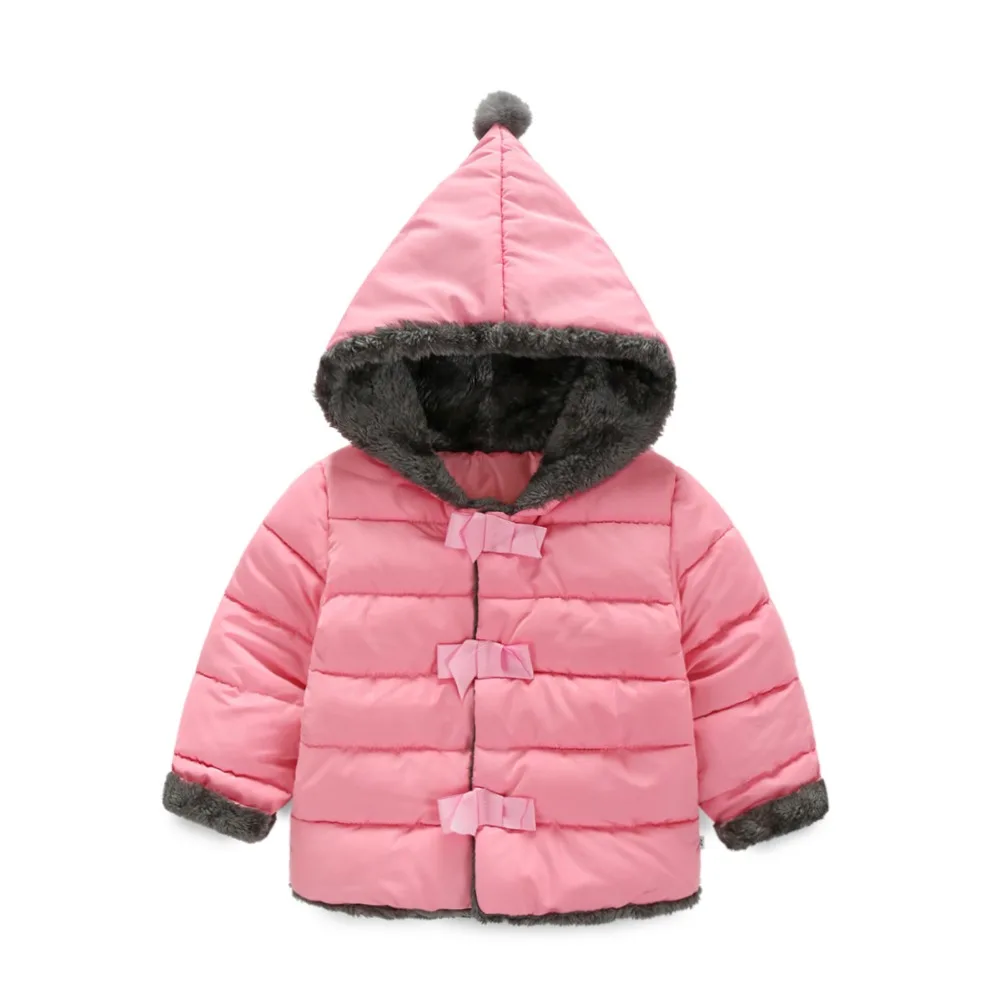 Высокое качество Зима Новорожденных Девочек Хлопка Вниз Рождество С Капюшоном