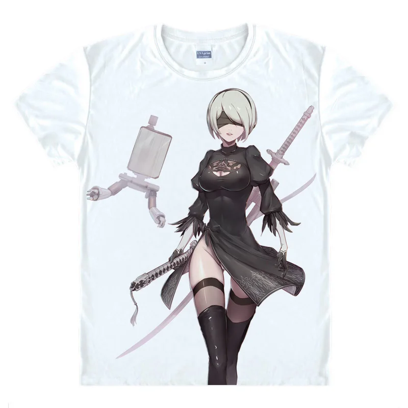 Футболка Coolprint с рисунком аниме Nier Automata NieR футболки разных стилей коротким