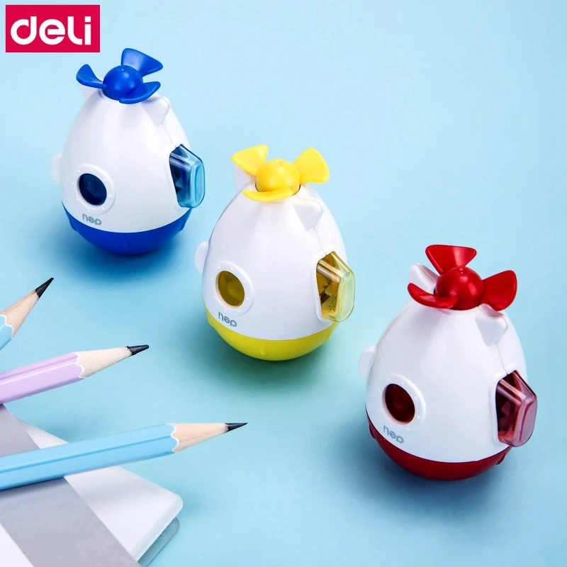 Deli 0500 0572 мультяшная точилка для карандашей в форме ракеты и подводной лодки детей