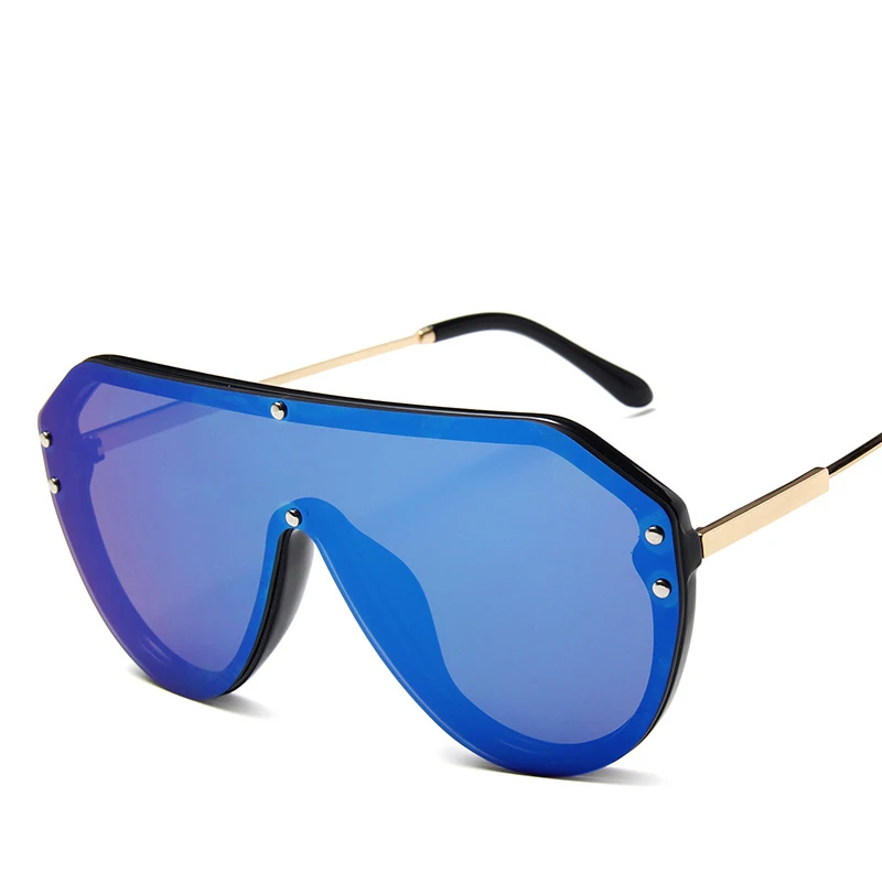 C7 Black Blue Плоские солнечные очки для пилота, мужские Классические Цельные линзы, солнцезащитные очки для женщин, бренд, Новое поступление, солнцезащитные очки - Цвет линз: C7 Black Blue