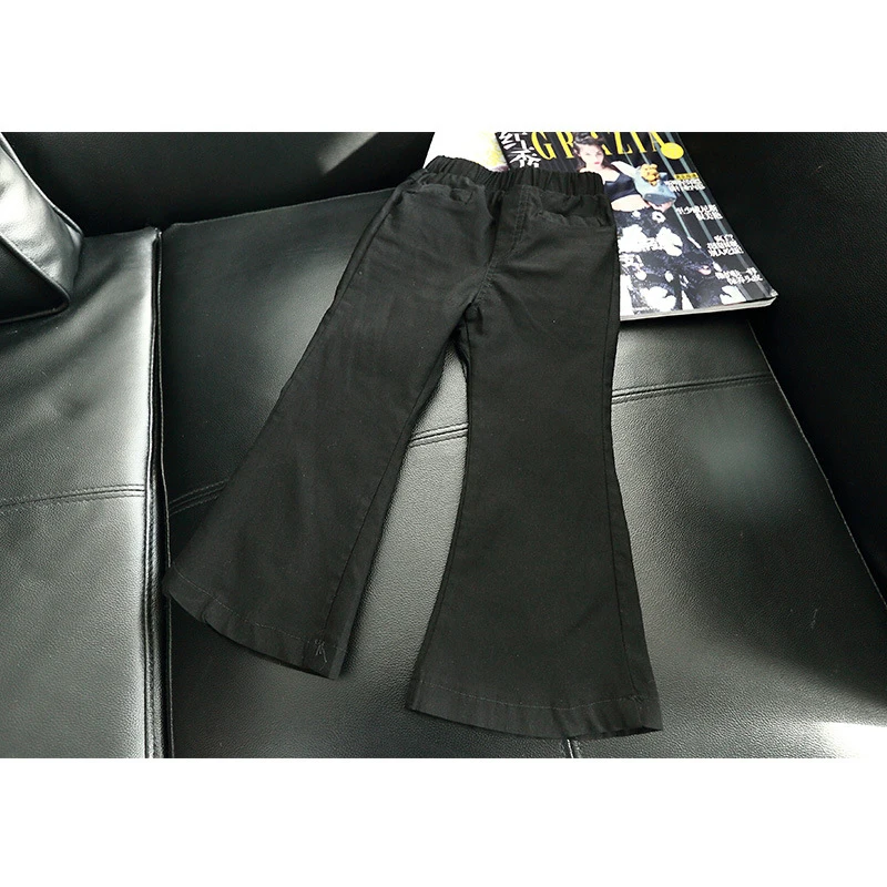 2018 новые брендовые Детские леггинсы для маленьких девочек джинсы расклешенные