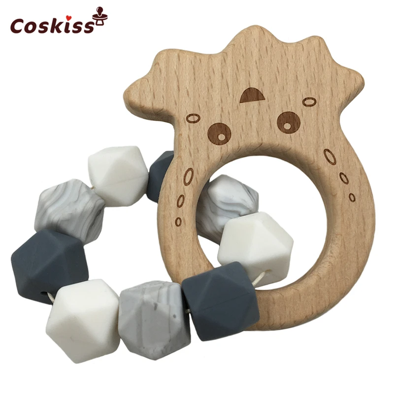 Детский Браслет-грызунок из бусин и силикона | Мать ребенок