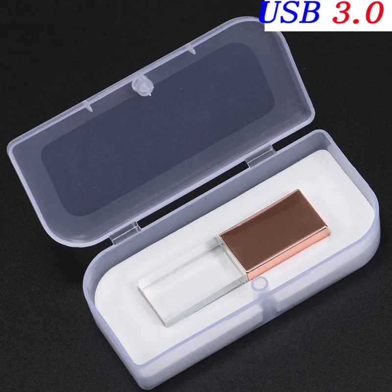 rose gold box JASTER USB 3,0 модный Кристальный стиль USB флеш-накопитель USB 4GB 16GB 32GB 64GB Подарочный флеш-накопитель cle usb(более 10 шт бесплатный логотип - Цвет: rose gold box