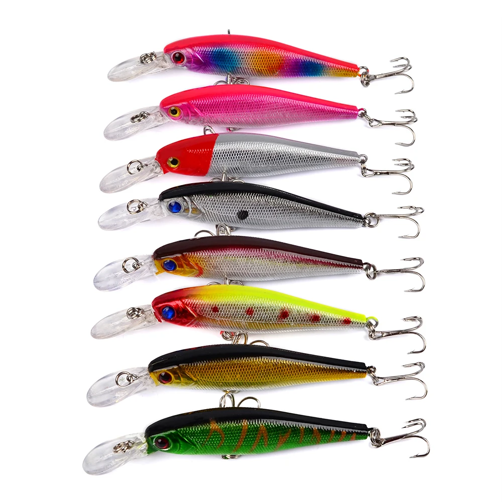 

1pcs/lot Minnow Fishing Lure Laser Hard Artificial Bait 3D Eyes 10cm 9.2g Fishing Wobblers Crankbait Minnows Pesca Tackle