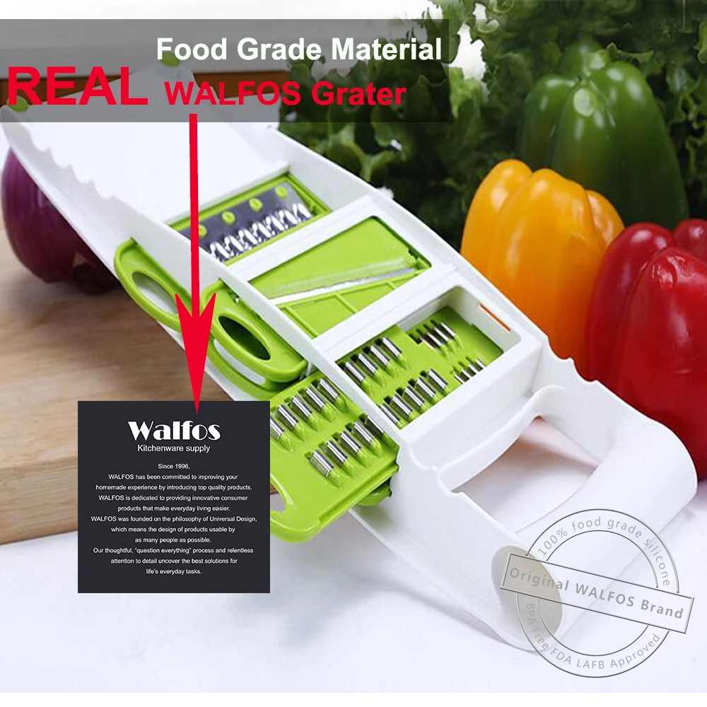 Слайсер для картофеля WALFOS овощерезка с 5 лезвиями из нержавеющей стали терка