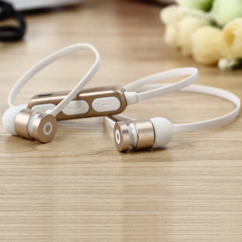New Sport Running Bluetooth Headphone Magnetic suction Wireless Earphone headset stereo Earbuds earpiece With Mic for all phone |