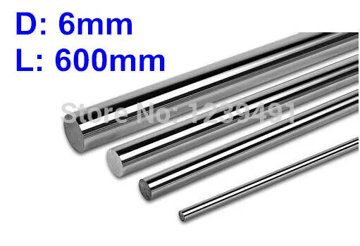 

4pcs 6mm L600mm Linear round shaft