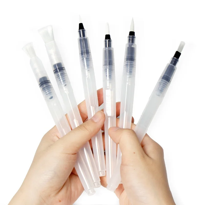 

3Pcs/Set 9 Size Water Brush Ink Water Color Calligraphy Beginner Painting Brush Pen Watercolor Water Supply for School Student