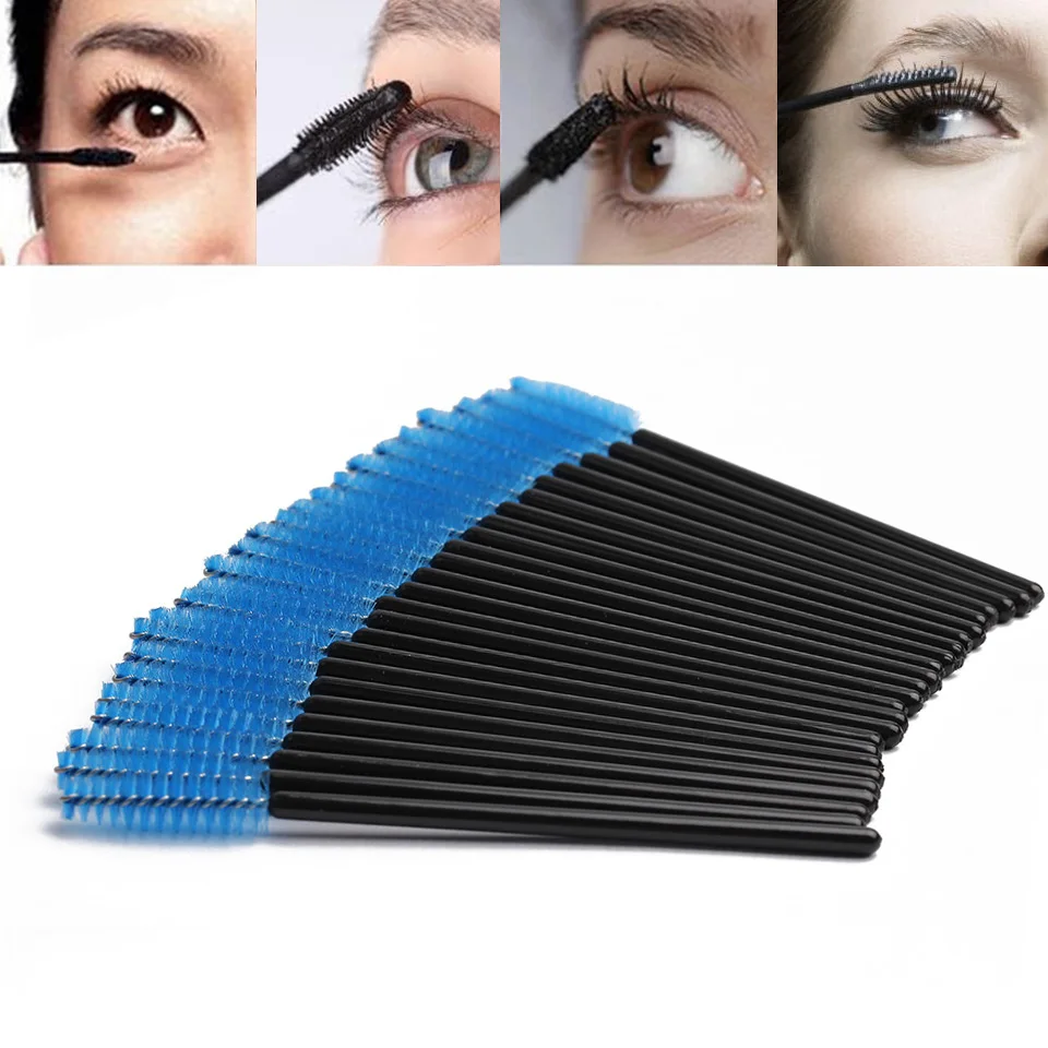 100 шт Одноразовые щеточки с тушью для ресниц Макияж аппликатор щетки палочка
