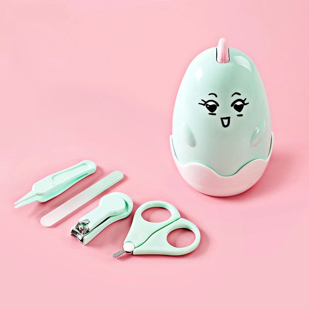 2018 Cute 4 in 1 Baby Safety Beauty Nail Care Set Includes Clippers / Scissors Tweezers File with Storage Box for newborns |