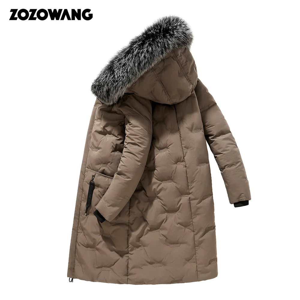 

Free Shipping Men's Winter Keep Warm Down Coat 90% White Duck Down Jacket Business Men Long overcoat Casual Mens Down Jackets