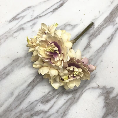 violet HINDJEF тычинки diy имитация шелка цветок розы Подсолнух букет ручной работы искусственный цветок голова гирлянда корсаж - Цвет: violet