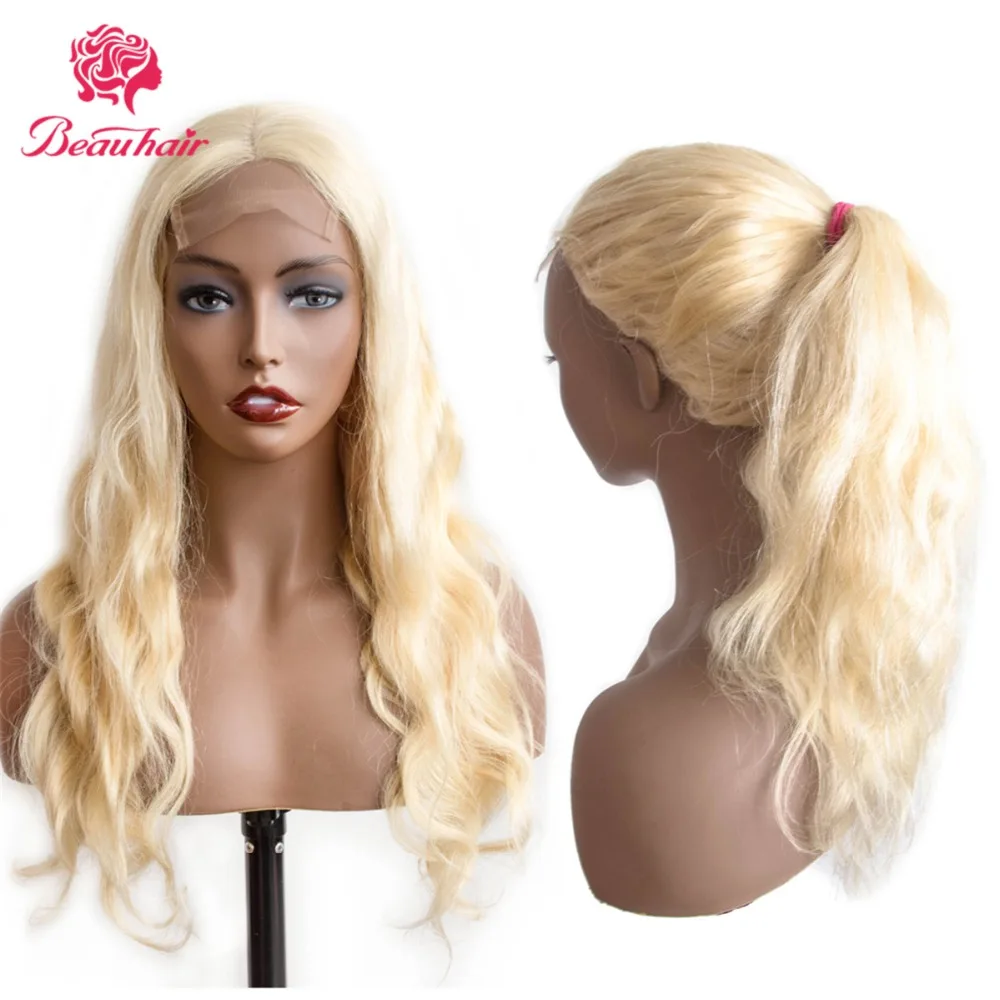 Бразильские волнистые волосы Remy Blonde 4*4 парик из 613 человеческих волос для черных женщин предварительно сорвал с волосами младенца