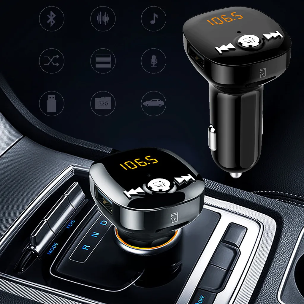 Bluetooth автомобильное USB зарядное устройство fm-передатчик радио адаптер MP3 плеер
