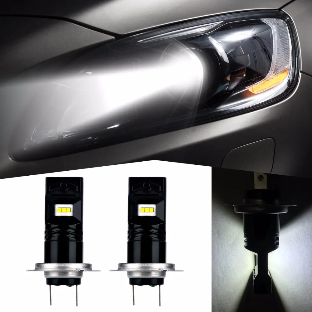2x автомобильный Стайлинг 6000 6500K 80 Вт 1600 люмен Lumi светодиодный s Luxeon ZES чипы H7