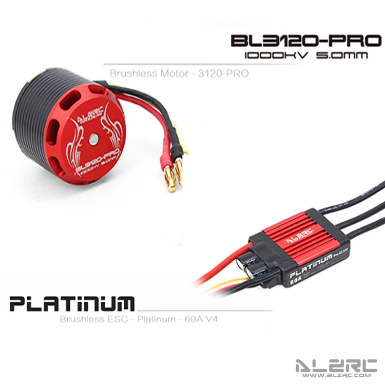 ALZRC бесщеточный мотор 3120 PRO 1000KV + V4 60A ESC для Devil 380|Детали и аксессуары| |