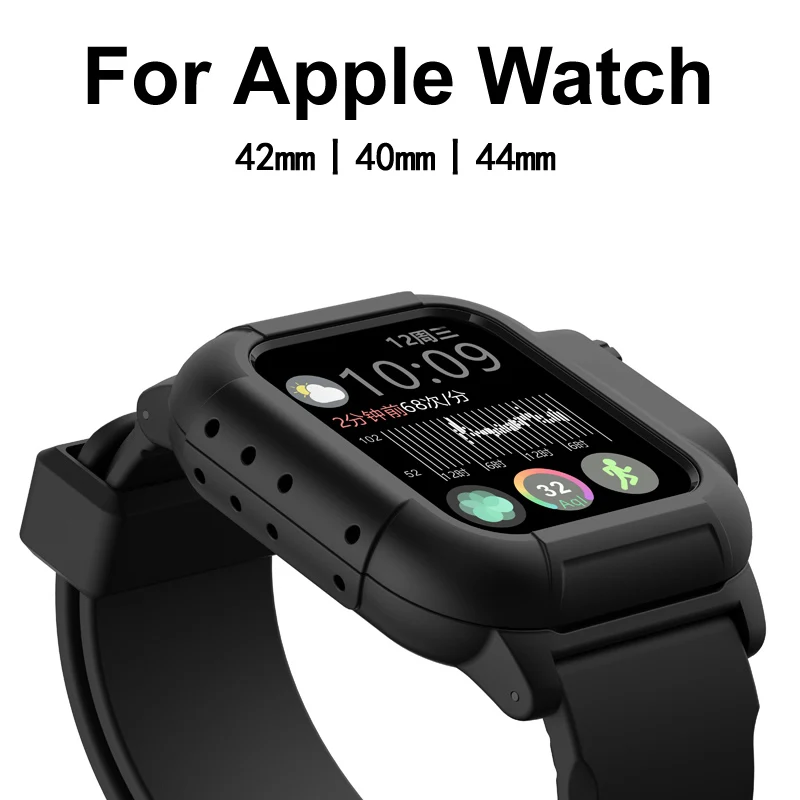 Ремешок для часов в стиле Комо Apple Watch Series 2 3 4 5 40/44 мм мягкий резиновый