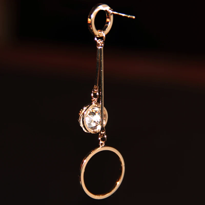 Асимметрия циркон серьги падения корейский стиль Мода ювелирный сплав быстрота