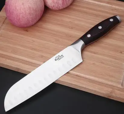 Santoku 175x45 mm MISGAR Нержавеющая сталь Кухня Многоцелевой Набор ножей ломтерезка Santoku шеф-повар Ножи инструмент для очистки овощная Дыня Фрукты Ножи - Цвет: Santoku 175x45 mm