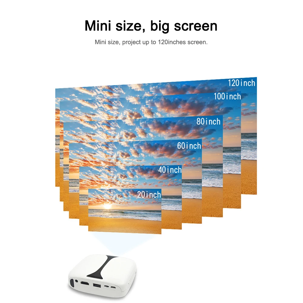 Мини DLP проектор светодиодный домашний офис проекция 1080 P Wifi подключение USB HD порт с пультом дистанционного управления штатив