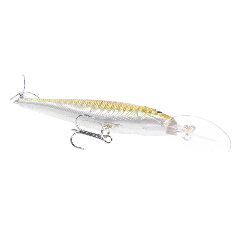 

1pcs 11cm 10.5g minnow fishing lures plastic baits hard lures fishing hooks 6#