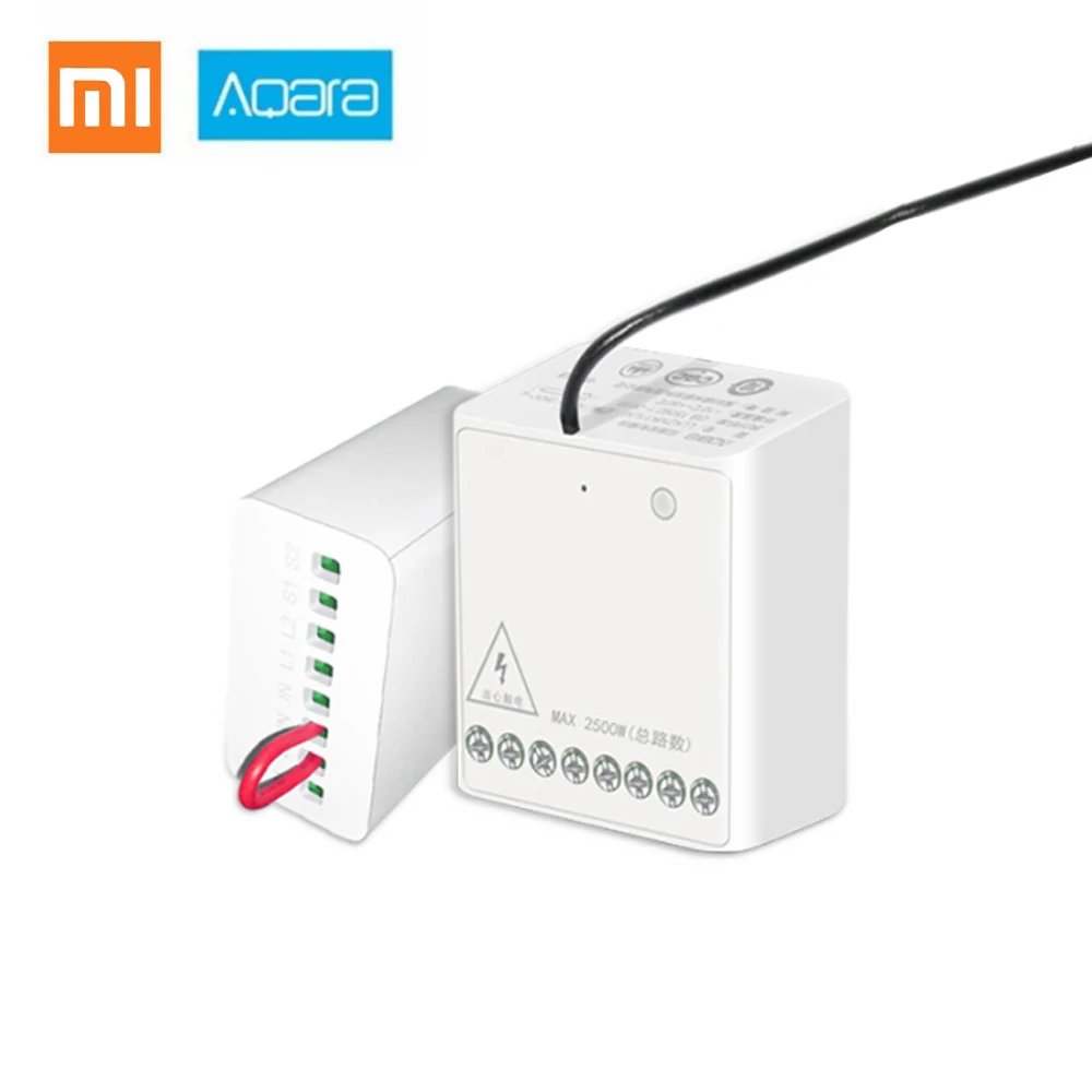 Aqara двухполосный модуль управления смарт настройка беспроводной релейный