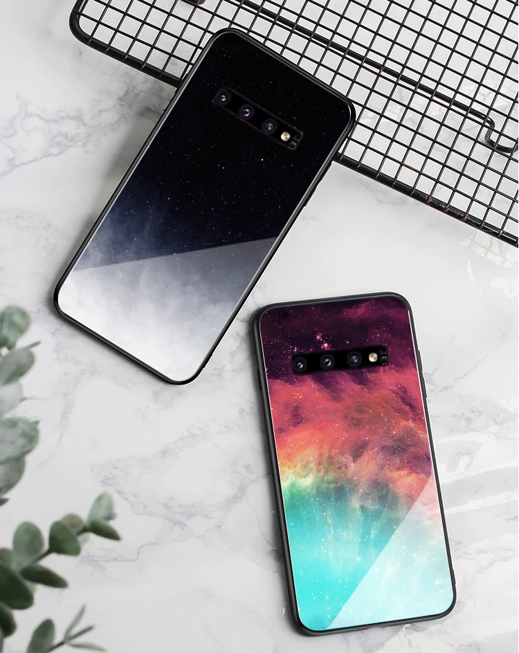Чехол GFAITH для Samsung Galaxy S10 Plus задняя крышка из закаленного стекла мягкая