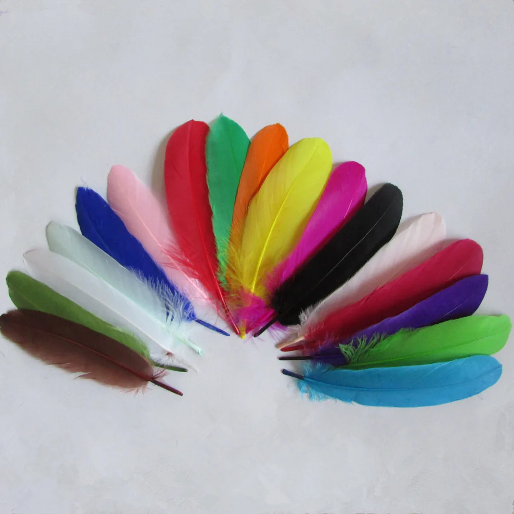 

15-20cm6-8 inch goose feather 50 root sell DIY feather ornament accessories multicoloured select
