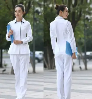 

Medical Uniforms New Trend Spring/Summer Long Sleeved Nurse Uniform Beauty Salon Uniform medical scrubs women Dzy00145