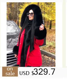 FURSARCAR New Winter Parka Luxury Women Natural Fur Jacket With Real Fox Fur Collar& Cuff Female Fashion Long Parkas Coat