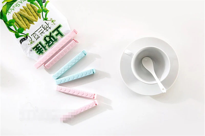 JiangChaoBo 5 шт./лот, упаковка для пищевых продуктов, зажим, зажим для сохранения пищевых продуктов, маленький пластиковый мешок, мешок для закусок, зажим для уплотнения