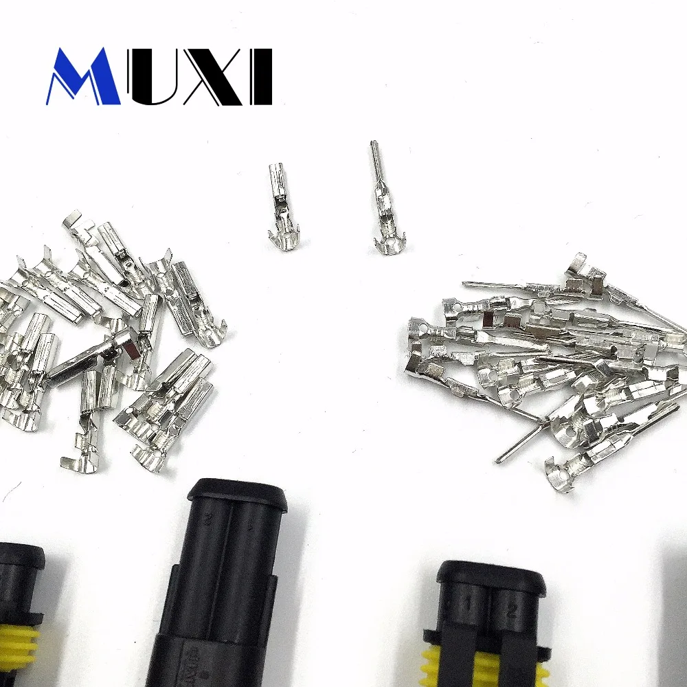 5 шт./лот водонепроницаемый пыленепроницаемый AMP 2 контактный разъем HID для