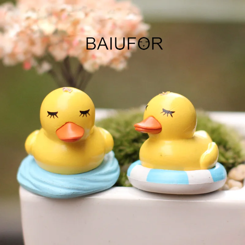 BAIUFOR животные миниатюрные Мультяшные фигурки из коллекции утки для террариума