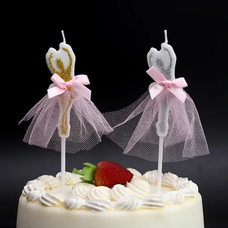 Специальное предложение свеча Балерины Девушка выпечки торт День рождения