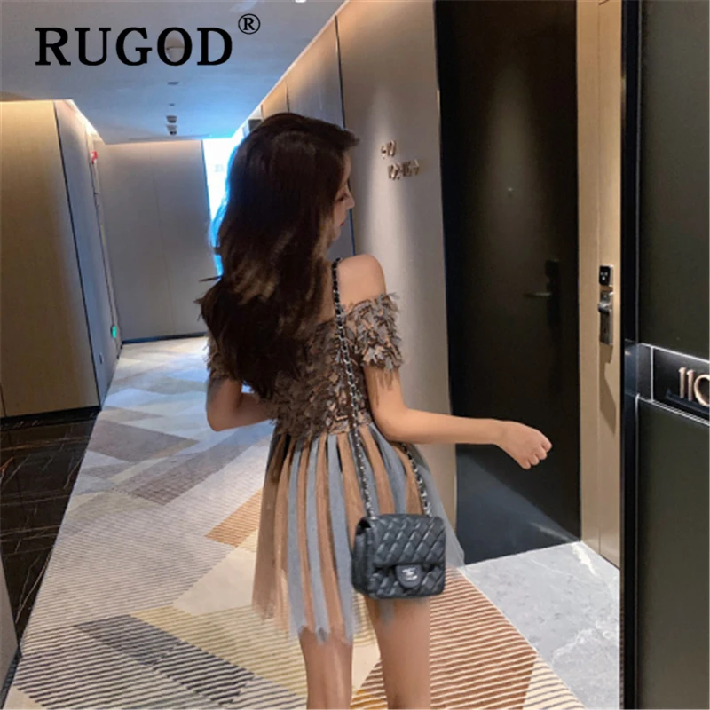 Женская блузка с открытыми плечами RUGOD элегантная офисная кисточками и летняя