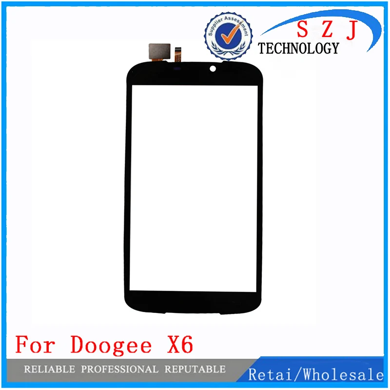 

New 5.5'' inch For DOOGEE X6 touch screen Digitizer Outer Glass Panel Replacement For DOOGEE X6 mobile phone Free shipping