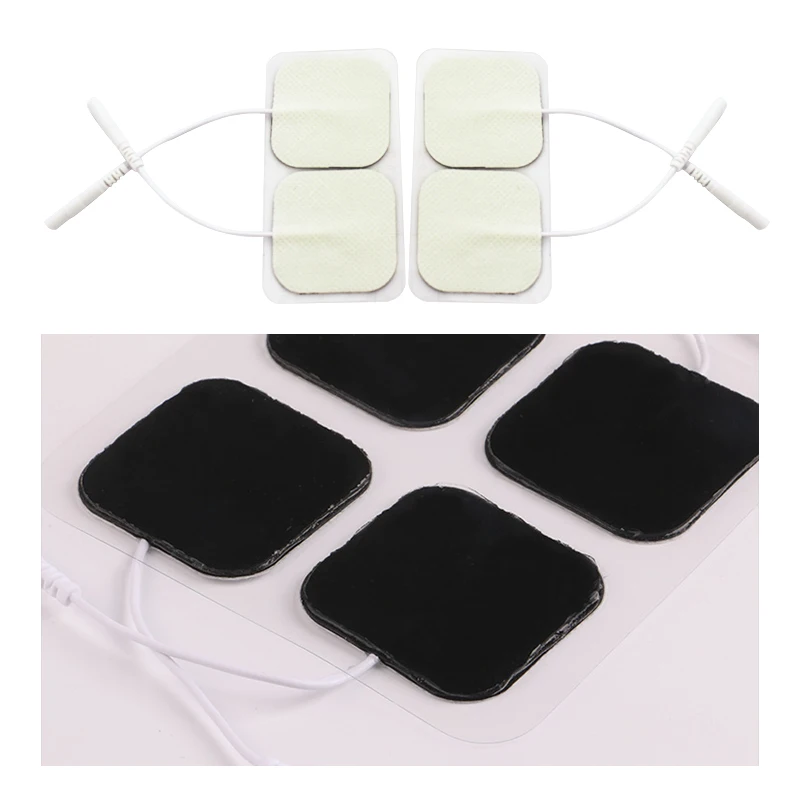 10pcs Electrodes Pads Digital Replacement for Tens Therapy Machine Massager with 2mm Plug 4X4cm |