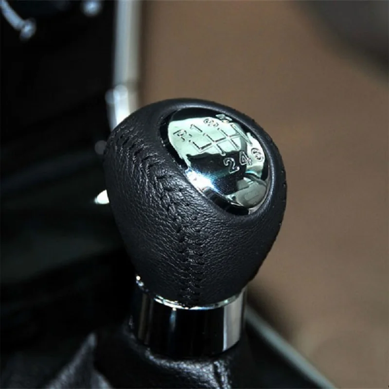 5/6 Скорость автомобильная ручка переключения передач из искусственной кожи