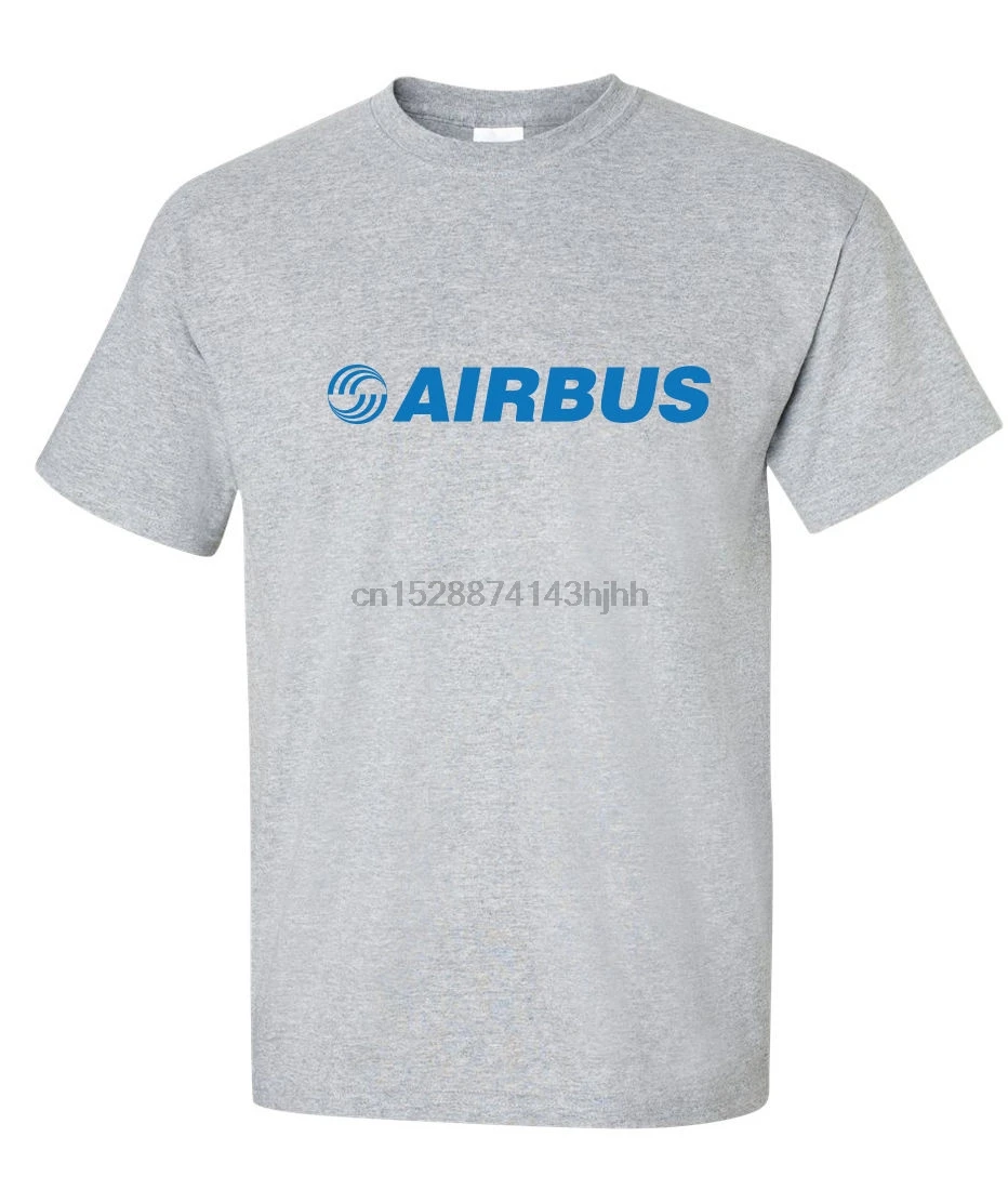 Airbus футболка с логотипом (серый) 2018 Новая Летняя мужская из 100% хлопка футболки