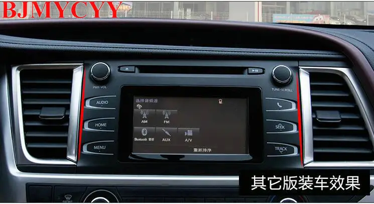 BJMYCYY подходит для 2014 2015 2016 2017 Toyota Highlander хромированная интерьерная панель