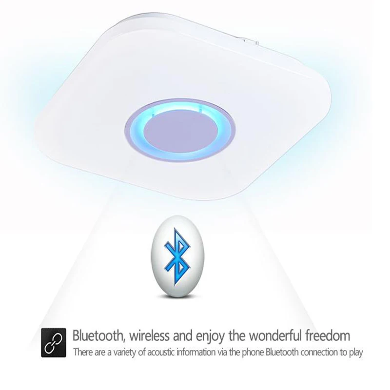 2018 Лучшая цена AC 110 220V 36W LED Музыка потолочный светильник Bluetooth динамик