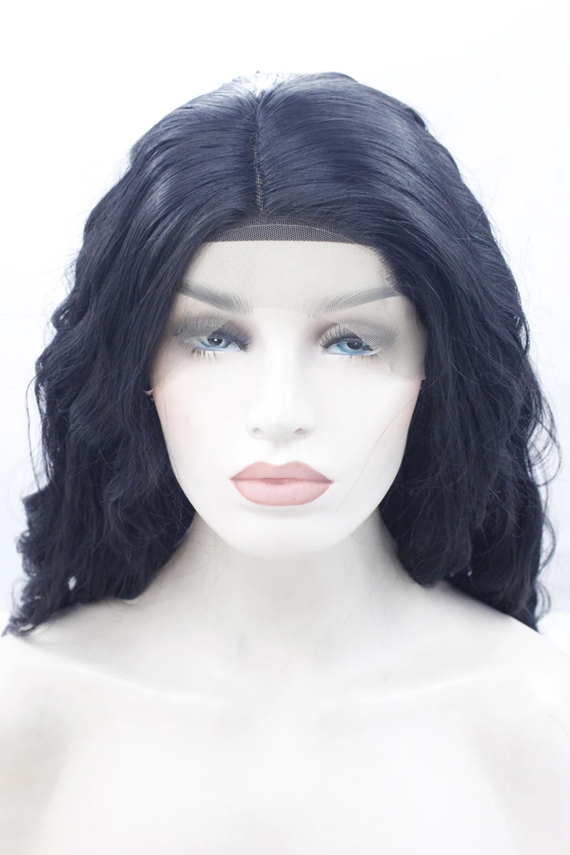 Similler длинные вьющиеся пушистый синтетический Синтетические волосы на кружеве