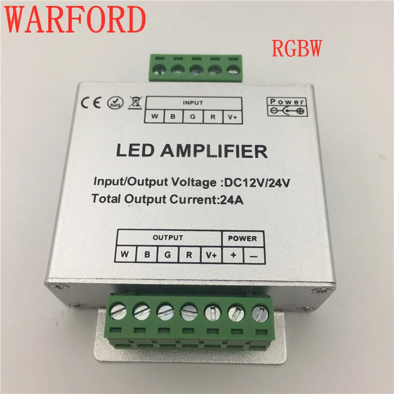 Светодиодный Усилитель RGBW DC12 24V 24A 4 канала Выход/Цветная (RGB) DC5 3 канальный RGBW/RGB