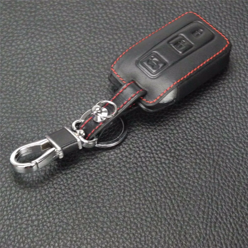 Jingyuqin 3 кнопки кожаный чехол для ключей Toyota Camry Solara Avalon RAV4 Prius Celica удаленный