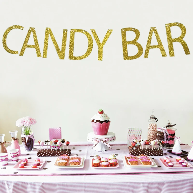 Chicinlife 1 набор конфет бар флажки баннер вечеринка на день рождения Baby Shower детский