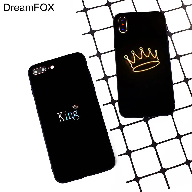 M244 King's Yellow Crown Black Silicone Case Cover For Apple iPhone 11 Pro XR XS Max X 8 7 6 6S Plus 5 5S 5G SE |