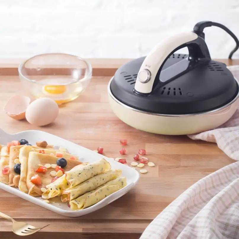 220V Electric Crepe Maker Pizza spring roll Machine Pancake baking pan Cake maker Nonstick Griddle kitchen cooking tools | Бытовая