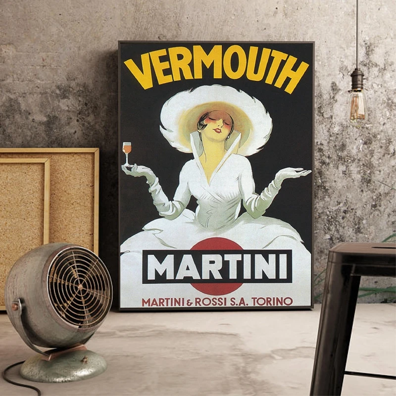 Винтажный стиль Vermouth Martini постер печать ретро настенная живопись холст напитков