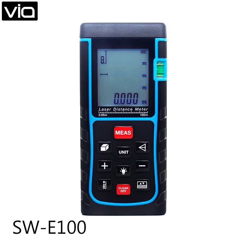 SW E100 Бесплатная доставка 100 м цифровой лазерный дальномер оборудование для