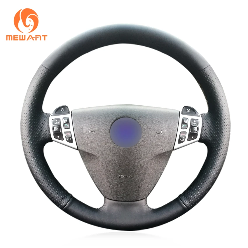 MEWANT черный кожаный чехол для Saab 9 3 2008|car steering wheel cover|steering coverwheel cover |